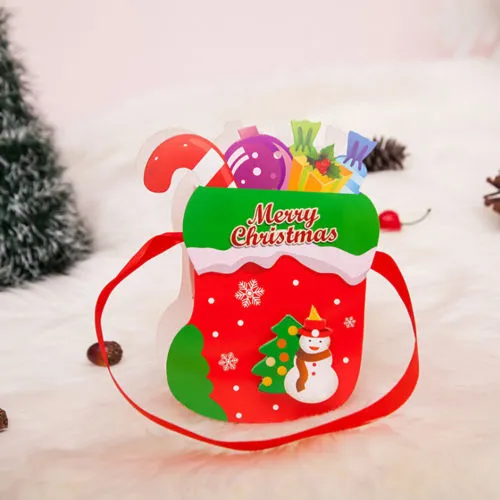 Christmas Candy Gift Bags Xmas Kids Children Santa Snowman Gifts Pack