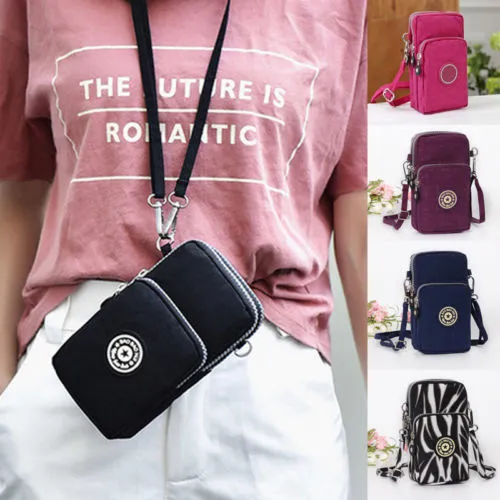 Ladies Crossbody Bag Zipper Closure Adjustable Anti-Theft Messenger Bag
