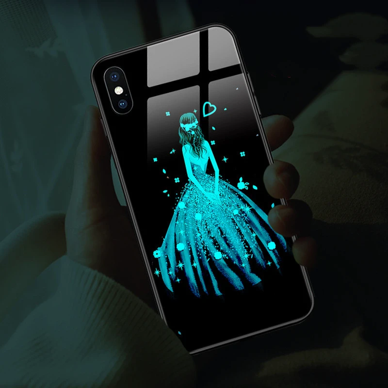 Voice-activated Call Flashing Glass Phone Case