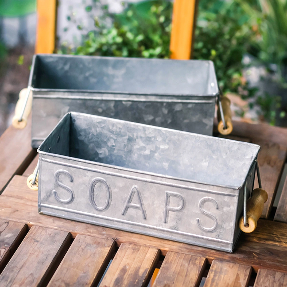 French Iron Sheet Soap Dish Storage Container