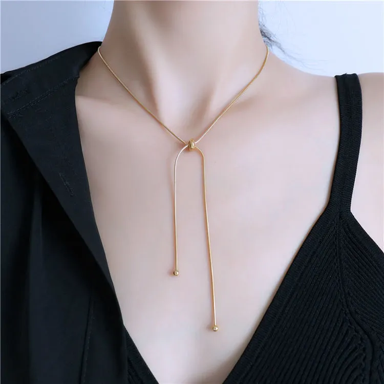 Retro Minority Pull-out Adjustable Necklace