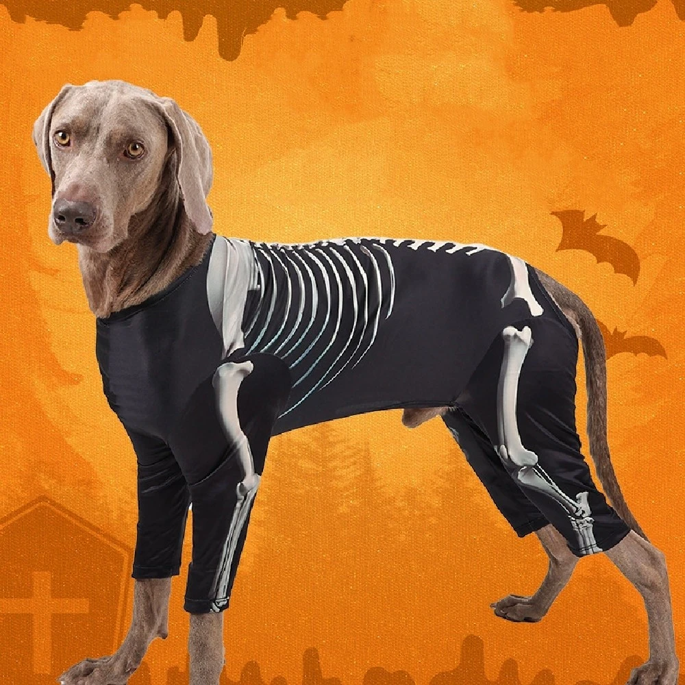 Halloween Clothes Skull Dog Dress Up