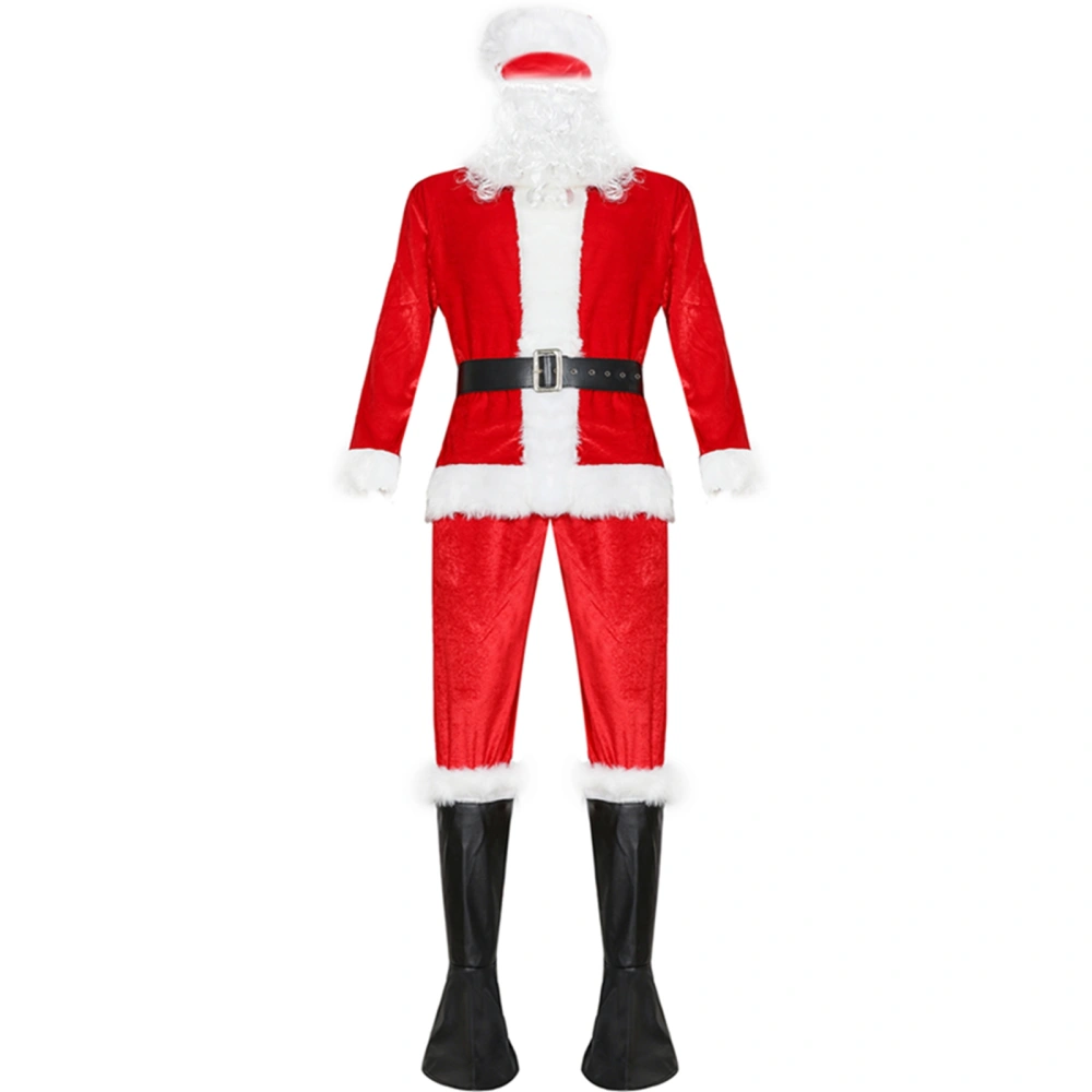 Christmas Santa Claus Costume for Men Deluxe Adult Santa Suit