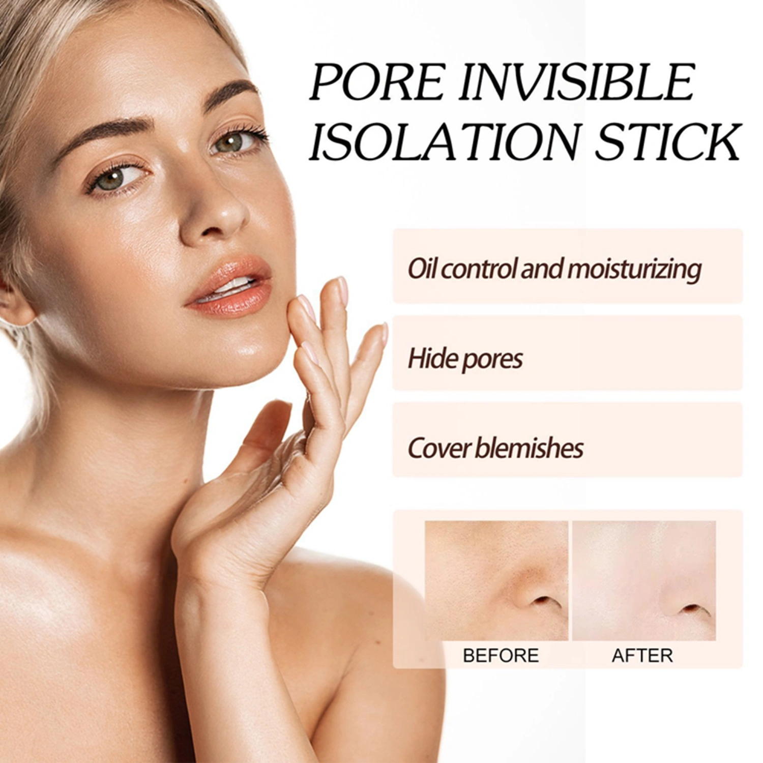 Pore Eraser Waterproof Face Primer Stick, Invisible Pore Primer Stick