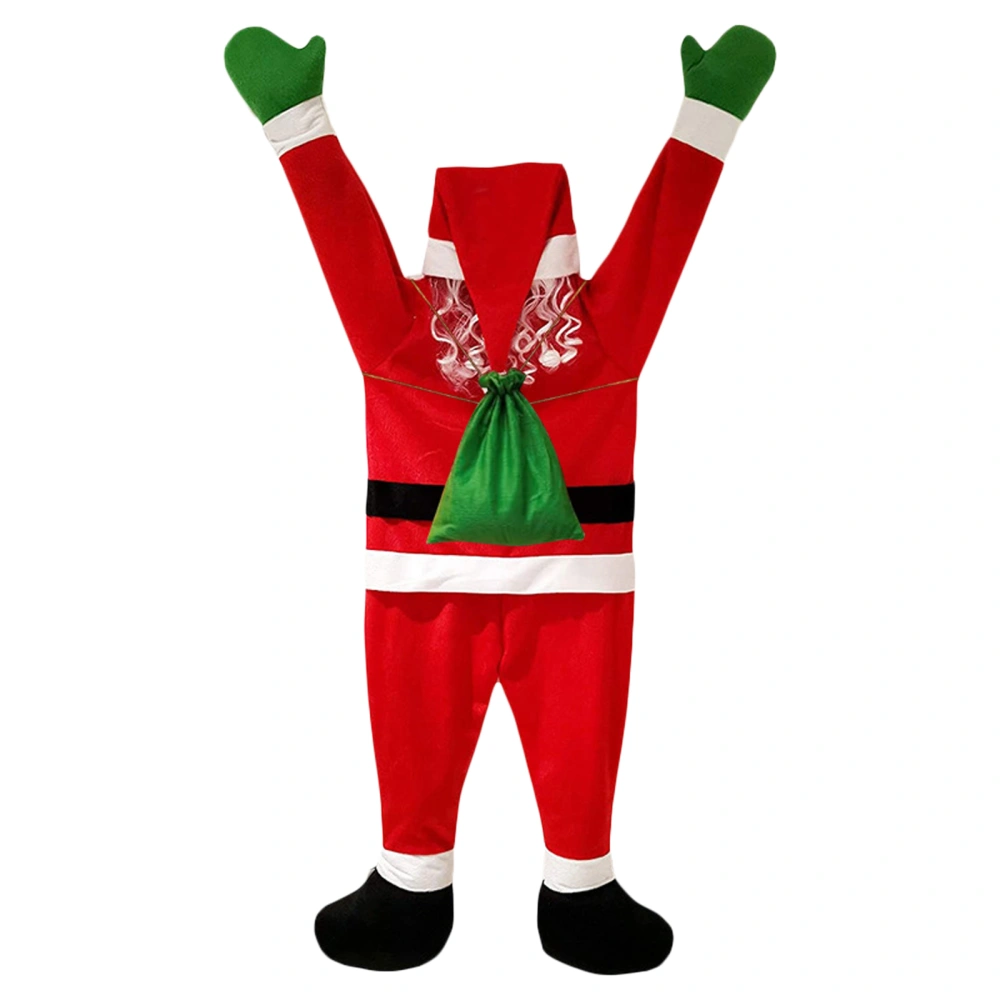 Christmas Hanging Santa Claus Suit Indoor & Outdoor Climbing Santa