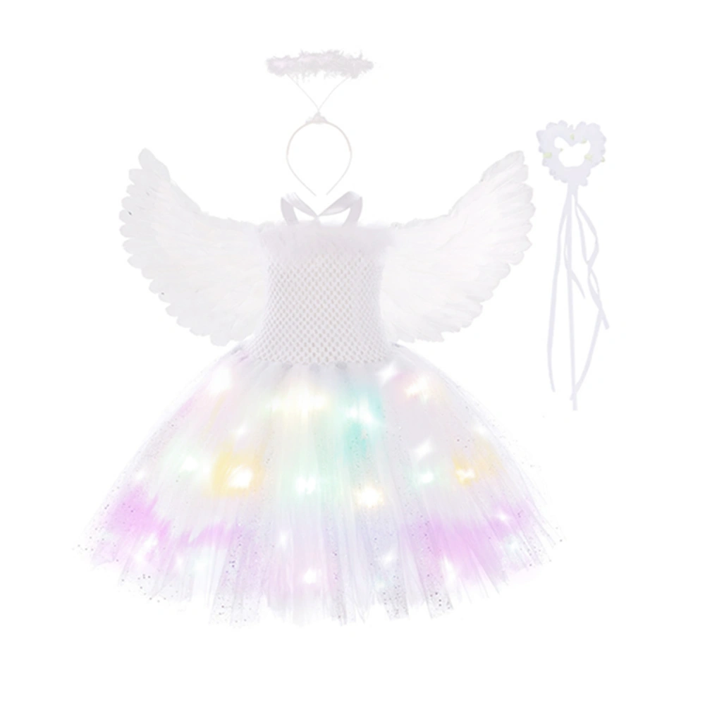 Light Up Fairy Cosplay Costume with Light String for Girls Favors