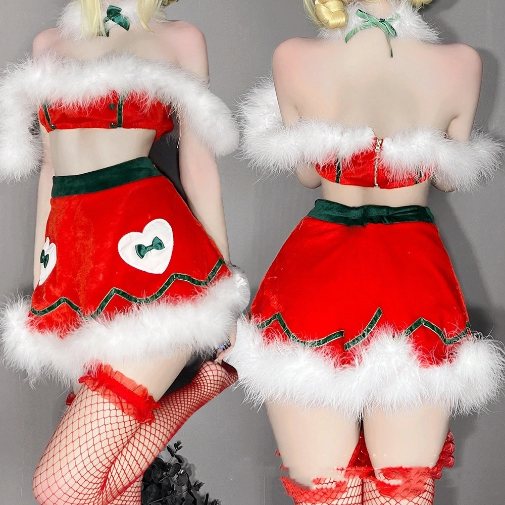 Cute Christmas Suit Tube Top Uniform