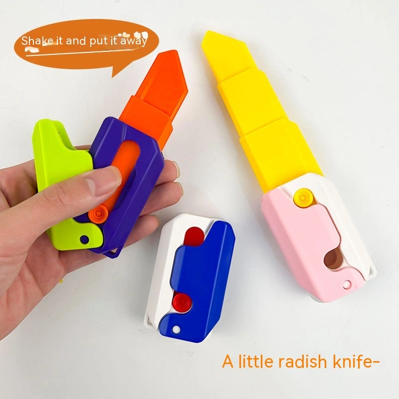 Retractable Radish Knife 3D Gravity Printing Retractable Children's Decompression Toy