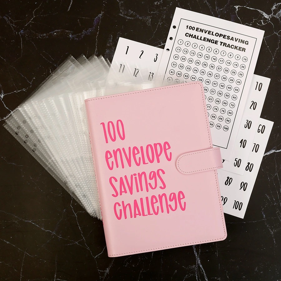 100 Envelope Savings Challenge Couple Notebook