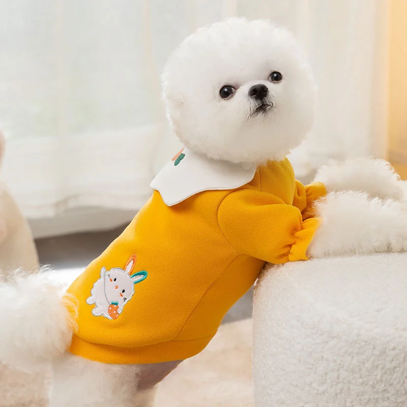 Dog Carrot Rabbit Lapel Sweater Thin Clothes