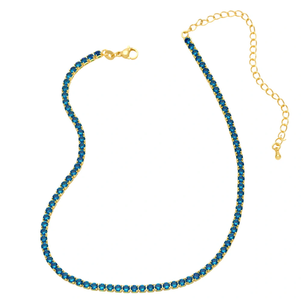 Colorful Zircon Necklace Ins Style Versatile