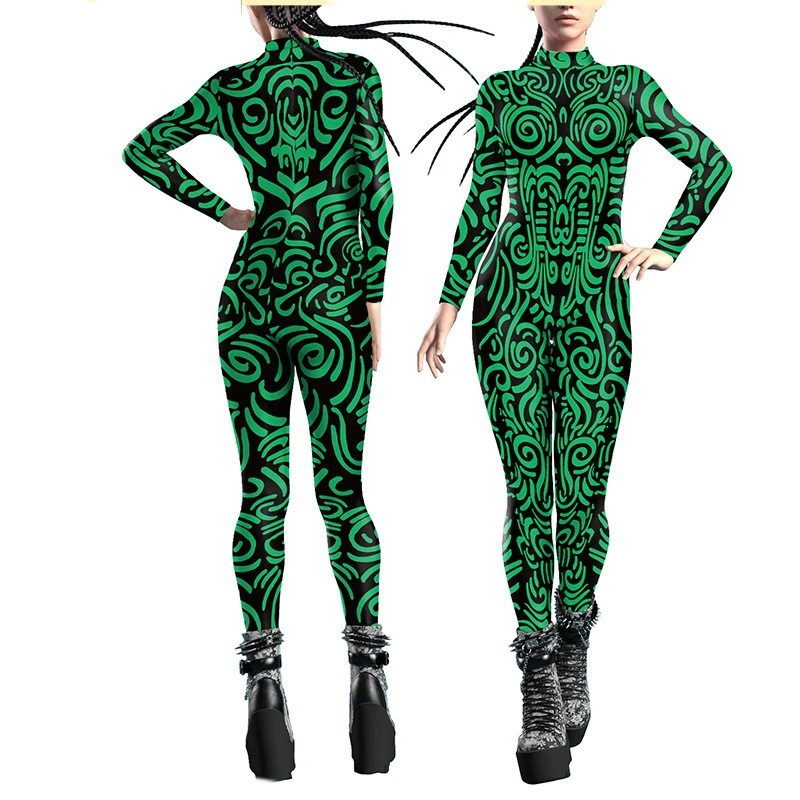 Women's Geometric Digital Printing Jumpsuit