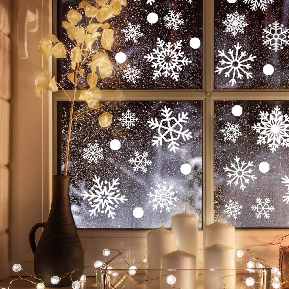 White Snowflake Christmas Wall Sticker