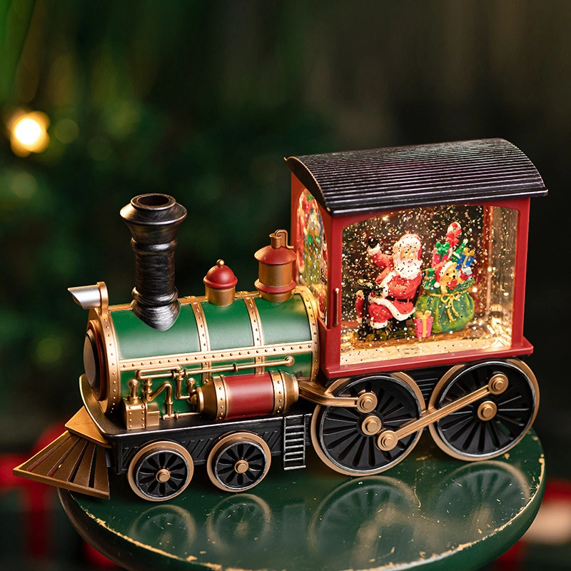 Christmas Santa Claus Train Music Box