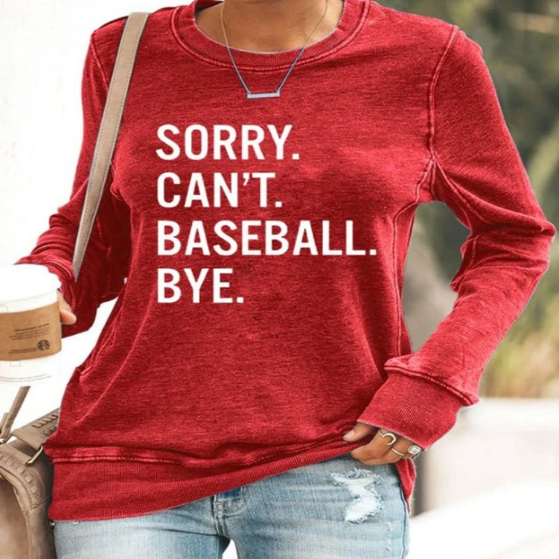 Women's Long Sleeve Printed Crew Neck Sweatshirt