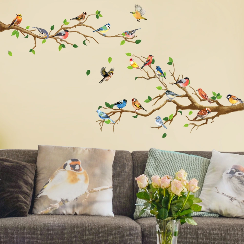 Branch Bird Wall Stickers Bedroom Living Room Office Decorations Wall Stickers