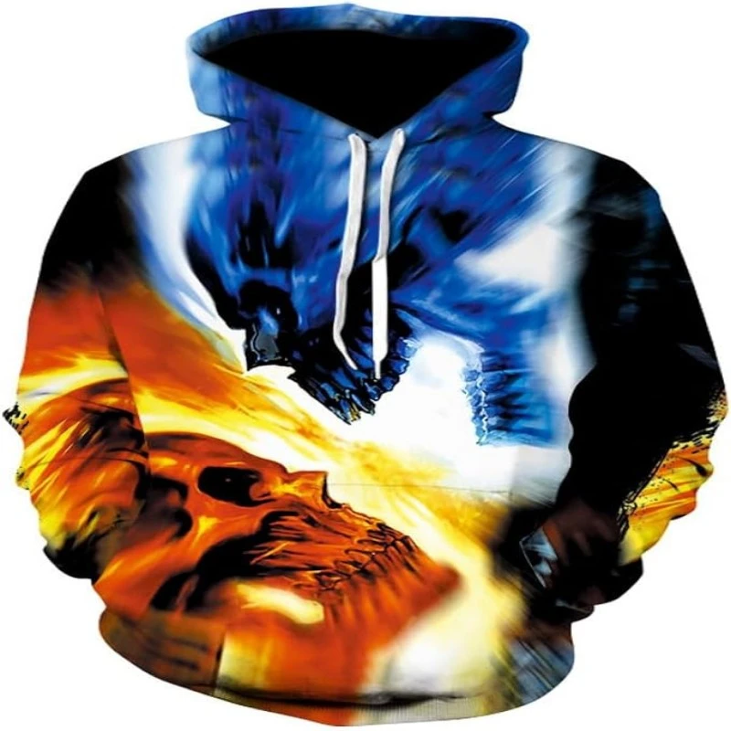 Men's 3D Printed Hooded With Pocket Sweatshirt