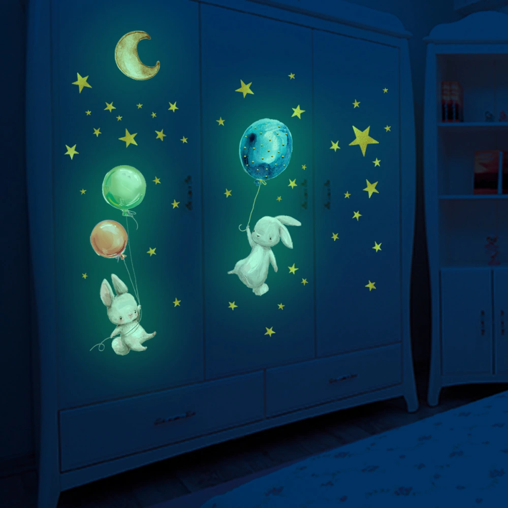 Starry Sky Astronaut Luminous Children's Room Decorative Wall Stickers