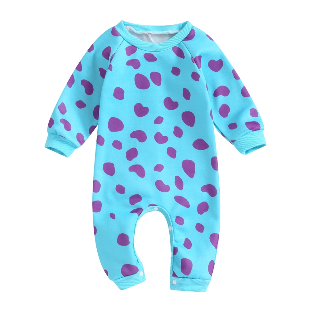 Baby Dinosaur Jumpsuit Print Long Sleeve Romper with Tail Costume