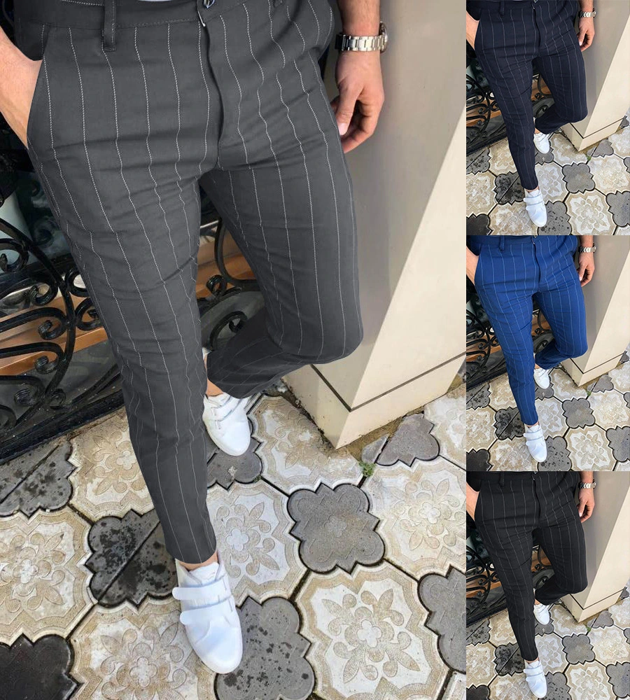 Men's Business Dotted Stripe Casual Pants