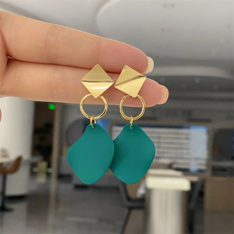 Geometric Paint Irregular Metal Alloy Earrings