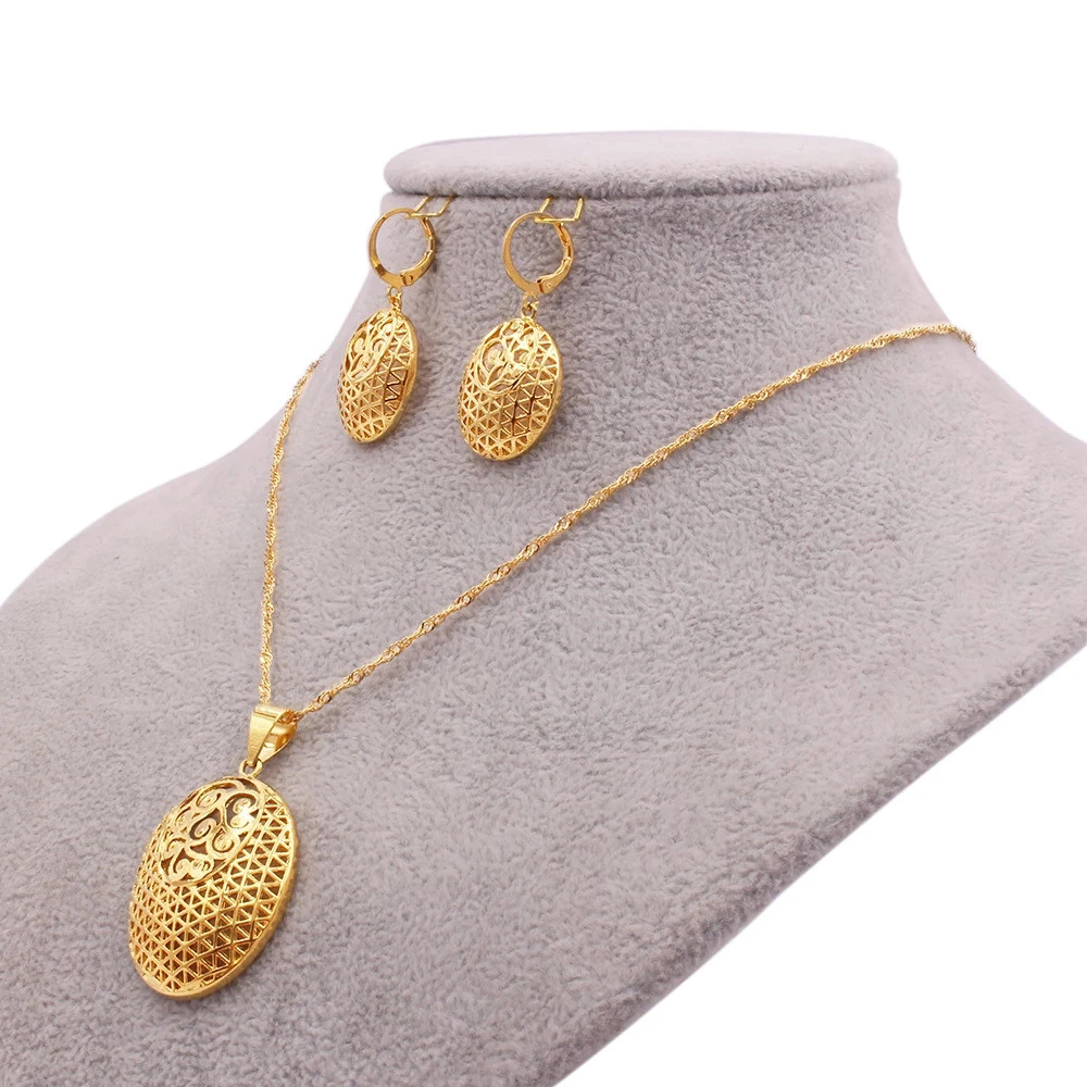 24k Gold Plated Jewelry Set African Jewelry