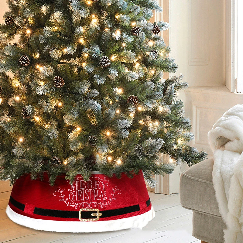 Christmas Tree Base Decorative Velvet Belt Tree Skirt