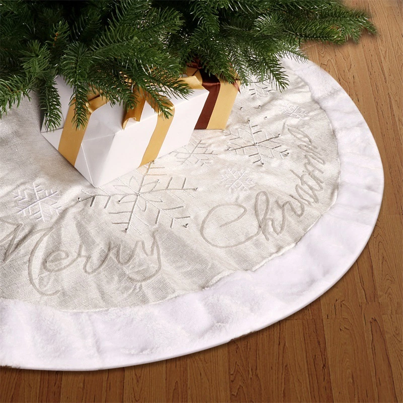 Non-woven Snowflake Letter Christmas-tree Skirt