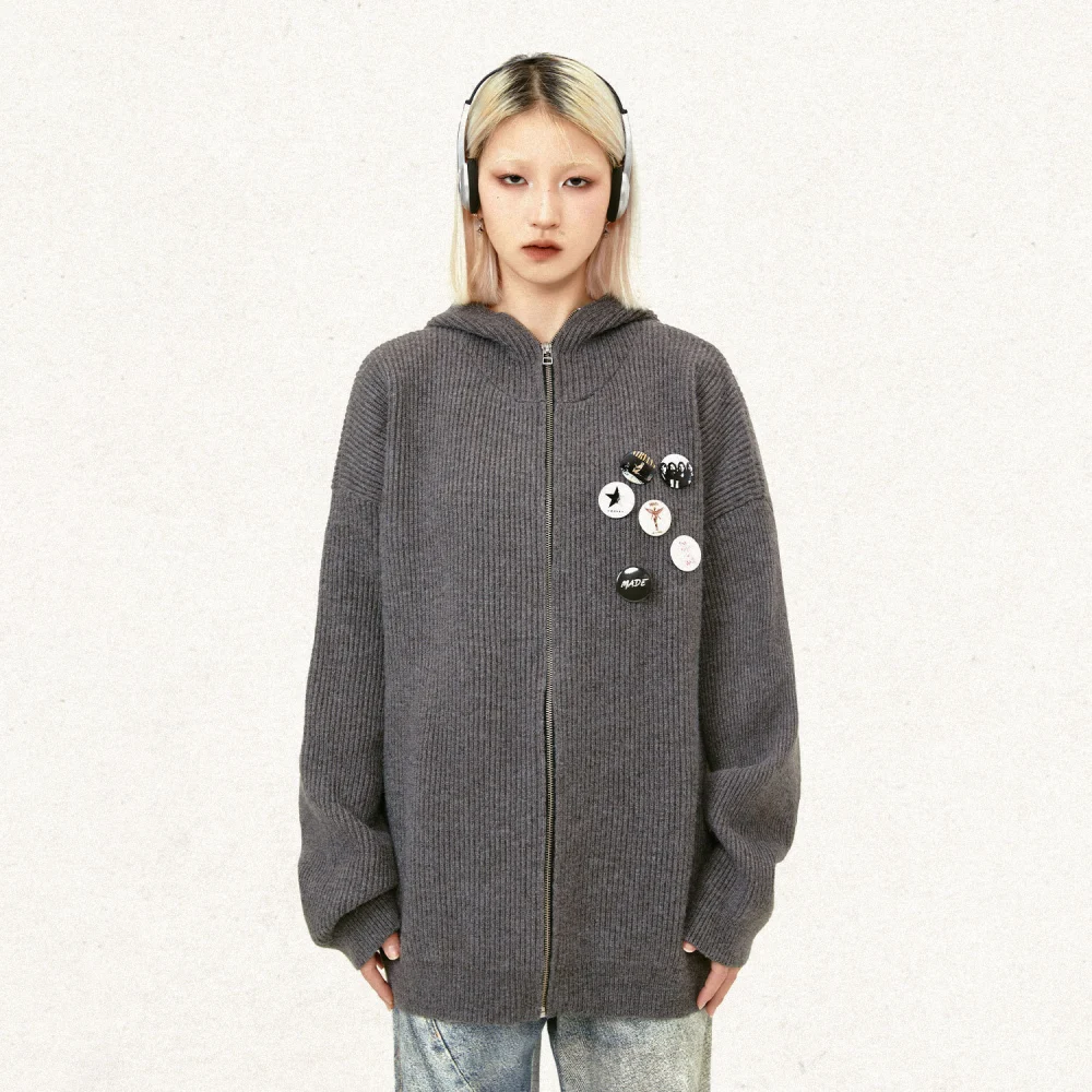 Turtleneck Zipper Sweater Women's Fashion Knitwear