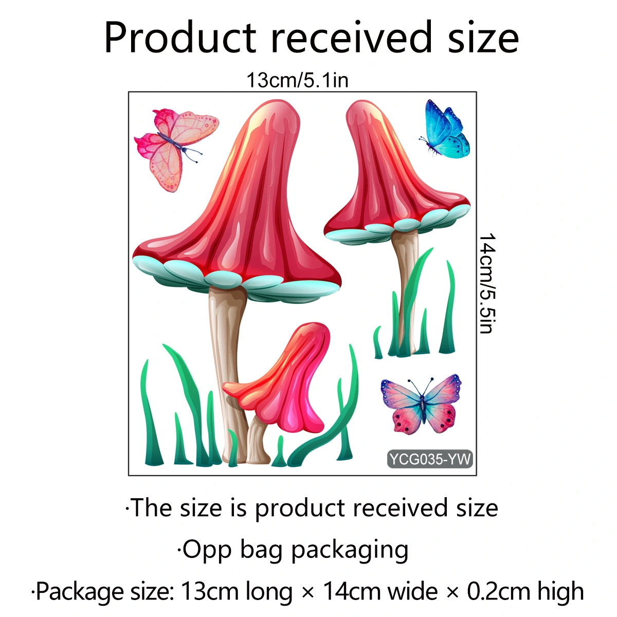 Colorful Mushroom Wall Sticker Room Decoration