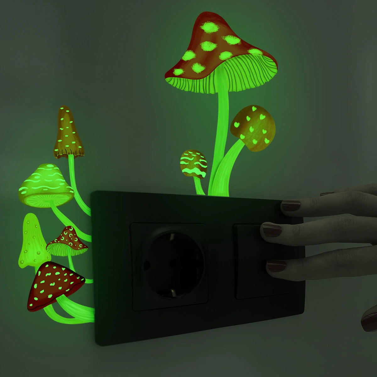 Colorful Mushroom Wall Sticker Room Decoration