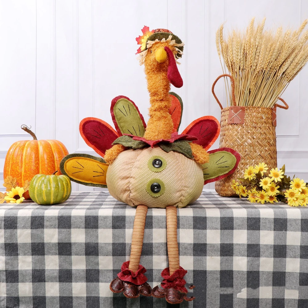 Thanksgiving Turkey Doll Retractable Ornament Decoration