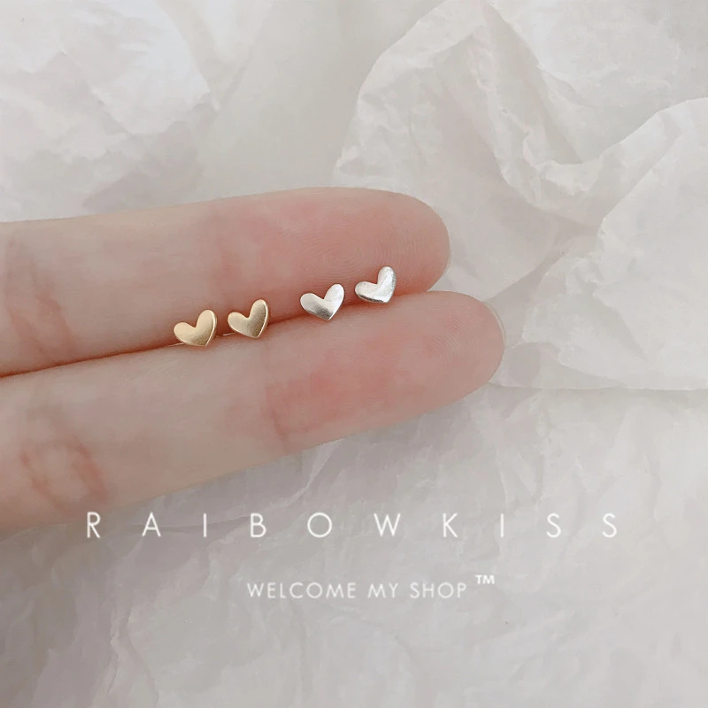 Cute And Graceful Sweet Peach Heart Ear Rings Fashion Simple