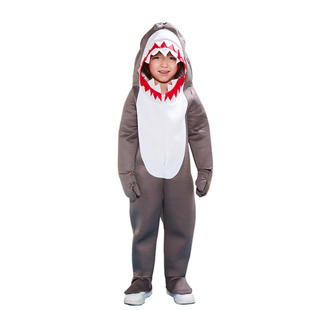 Kids Boys Animal Costume Funny Cute Shark Hooded Jumpsuit for Toddler 