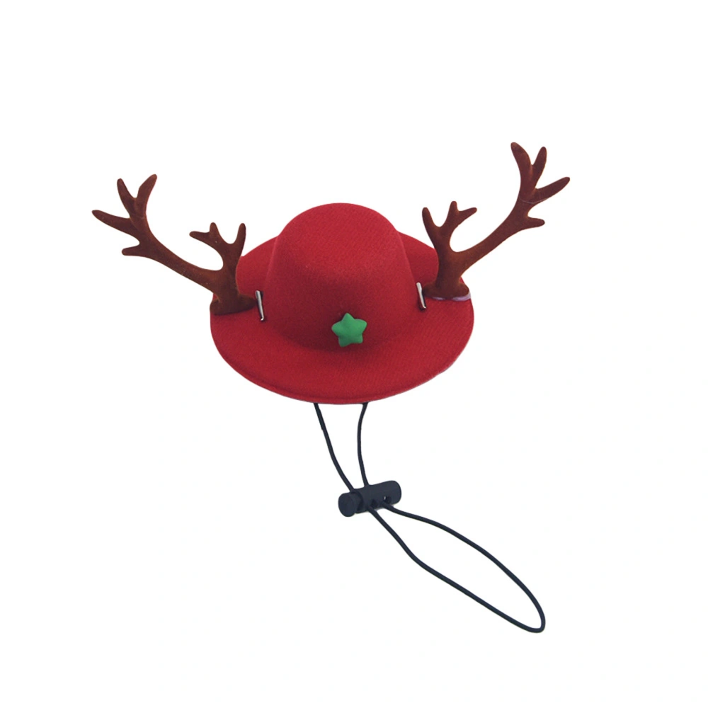 Funny Dog Christmas Hat Cute Adjustable Reindeer Antlers Pet Headwear 