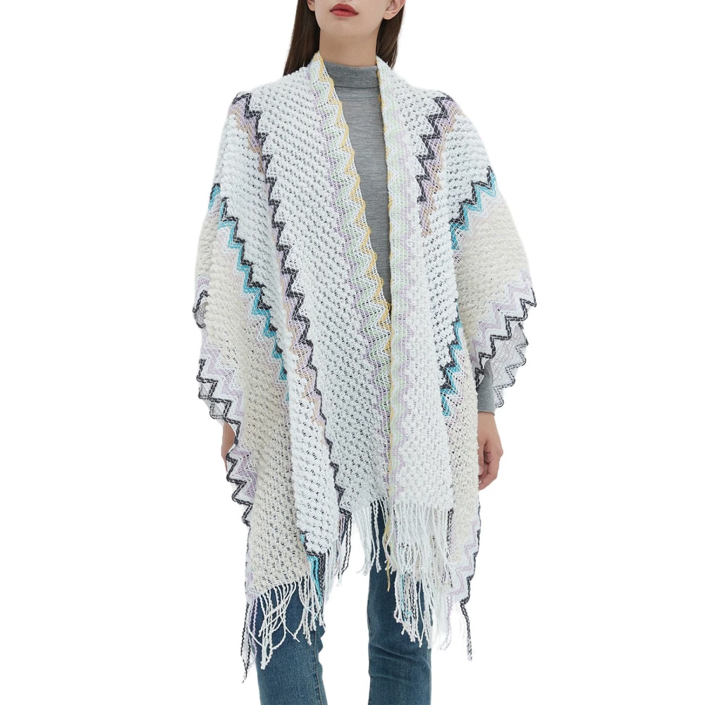 Women Knit Shawl Scarf Lightweight Retro Soft Travel Blanket Wrap