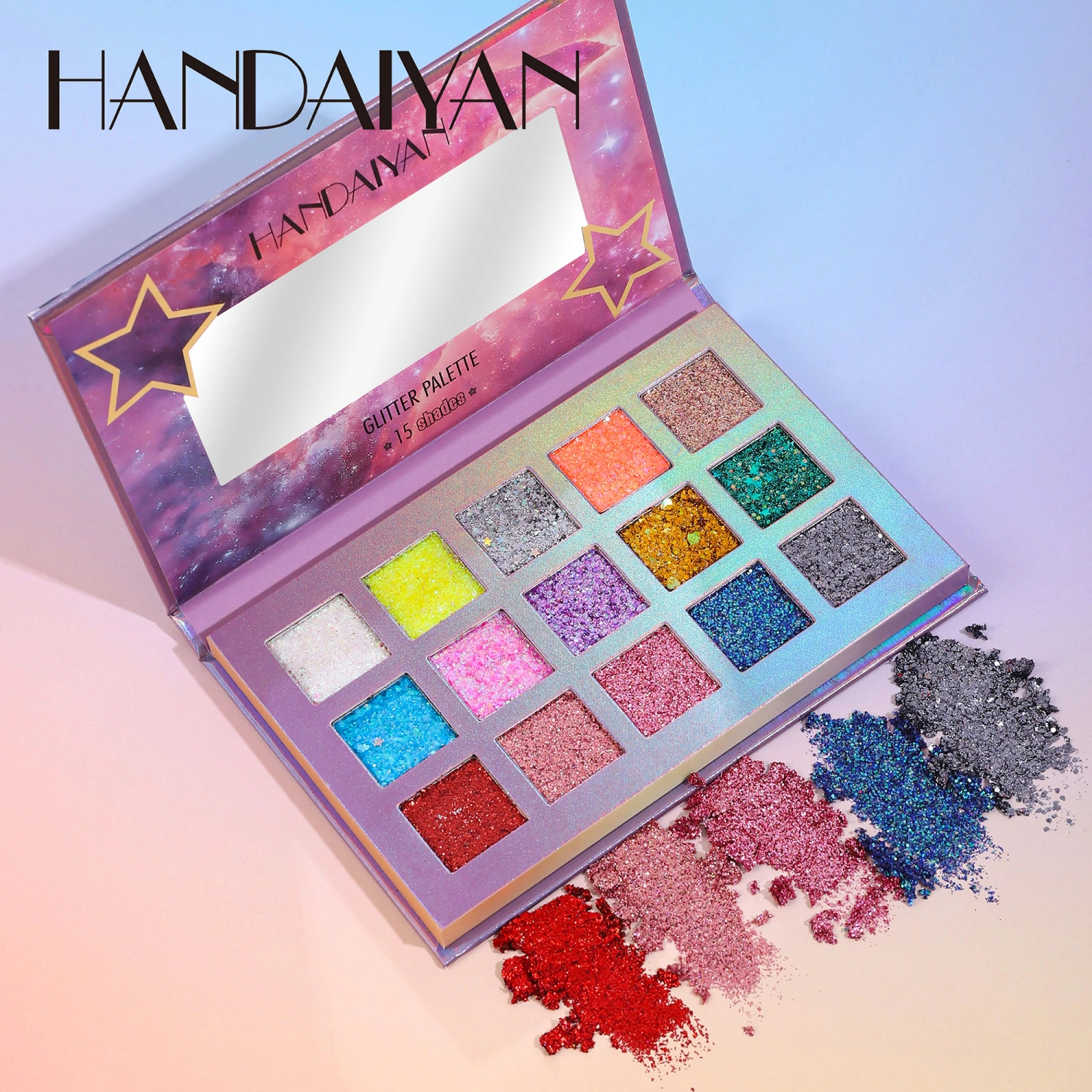 15 Color Shimmer Eyeshadow Palette, Long Lasting Blendable Eyeshadow