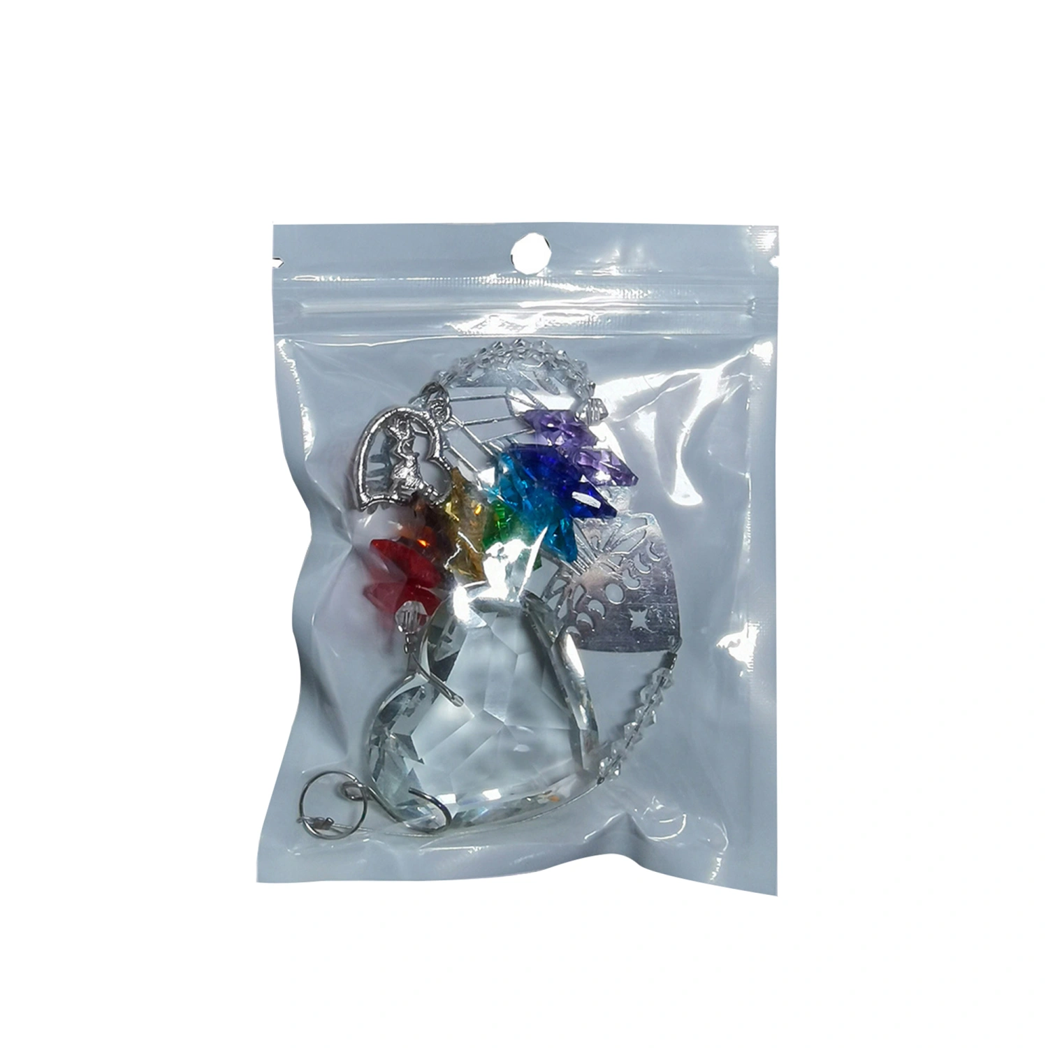 Christmas Crystals Suncatcher Hanging Rainbow Maker with Heart Pendant
