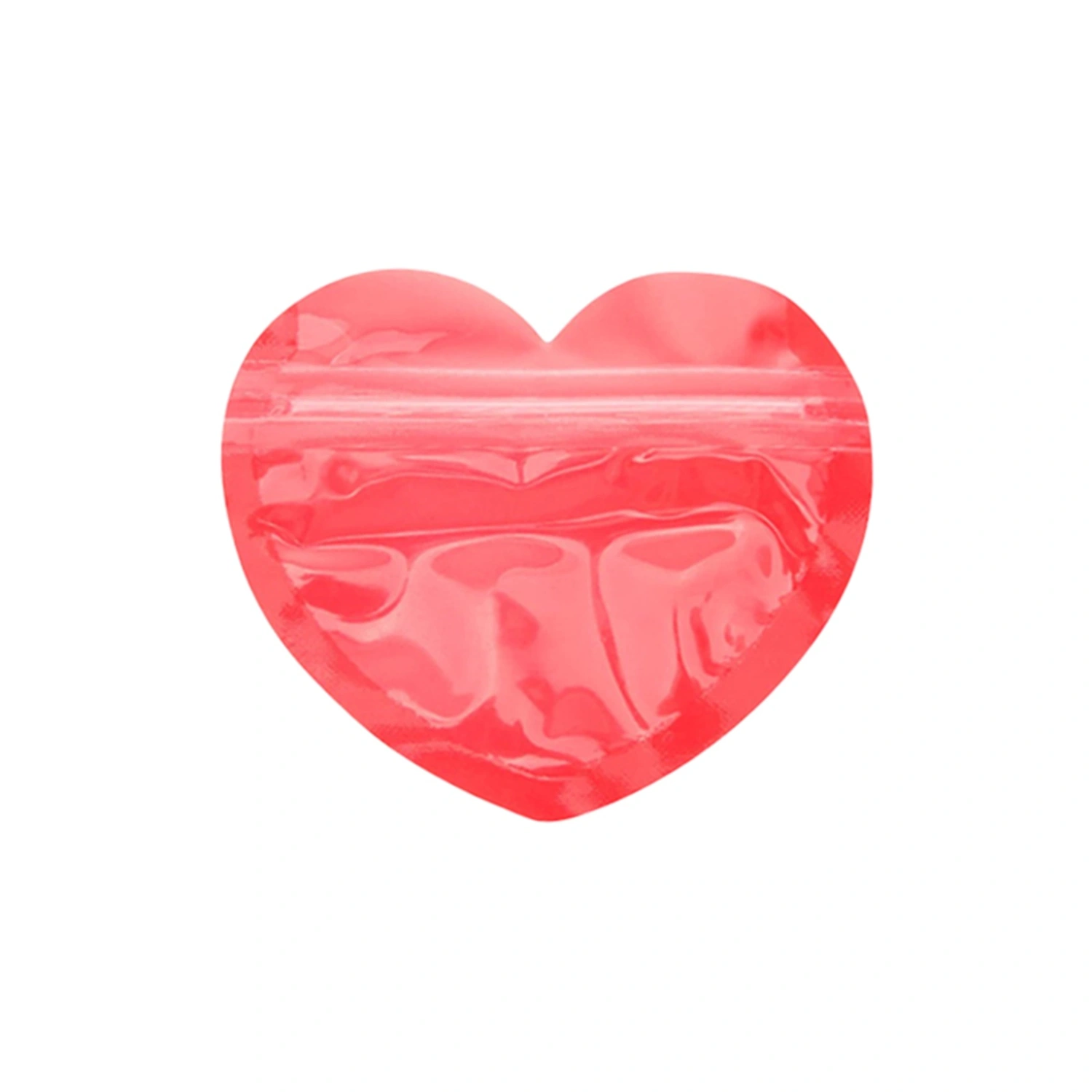 Heart-Shaped Jewelry Bags Clear Ziplock Cute Packaging Supplies