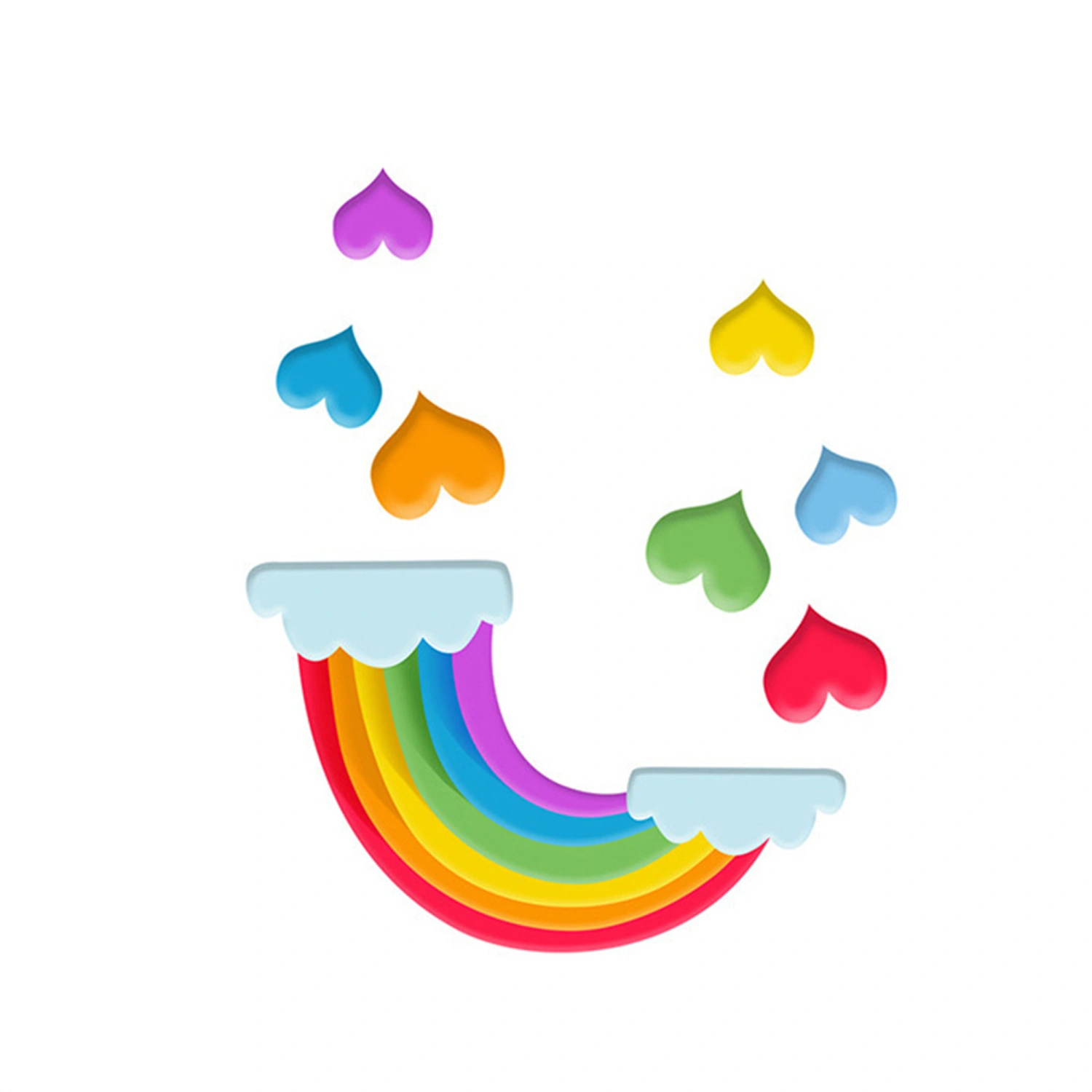 Light Switch Decals Cute Rainbow Heart Glow in the Dark Wall Stickers 