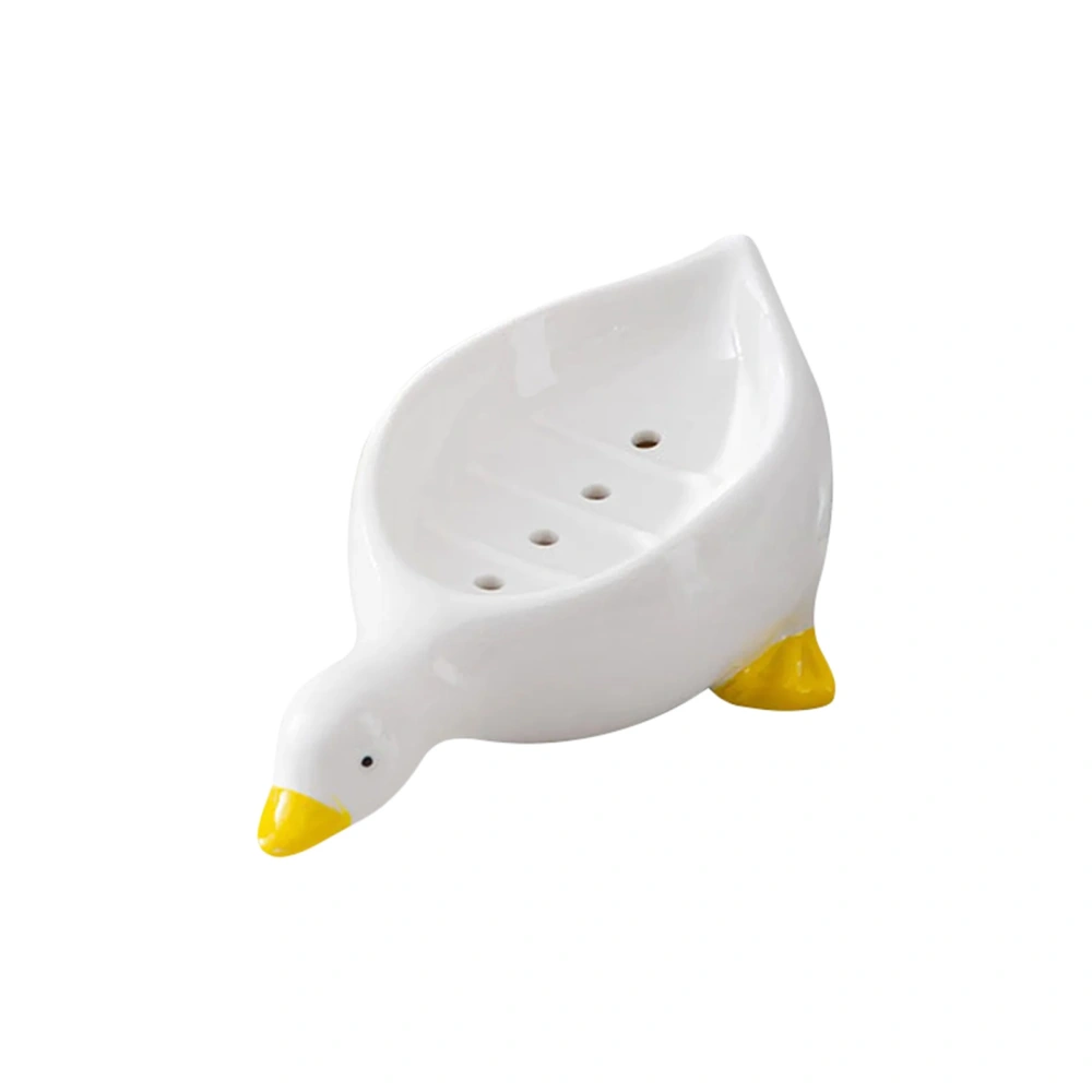 Creative Soap Holder Cute Cartoon Duck Countertop Drain Soap Tray