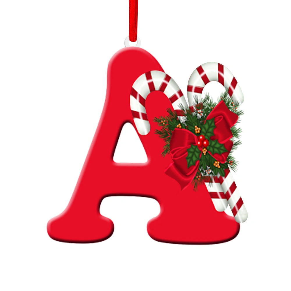 Christmas Tree Ornaments Classic Letter A to Z Hanging Decorations