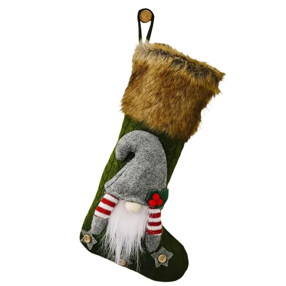 Gnome Christmas Stockings Large Hanging Stockings with 3D Doll