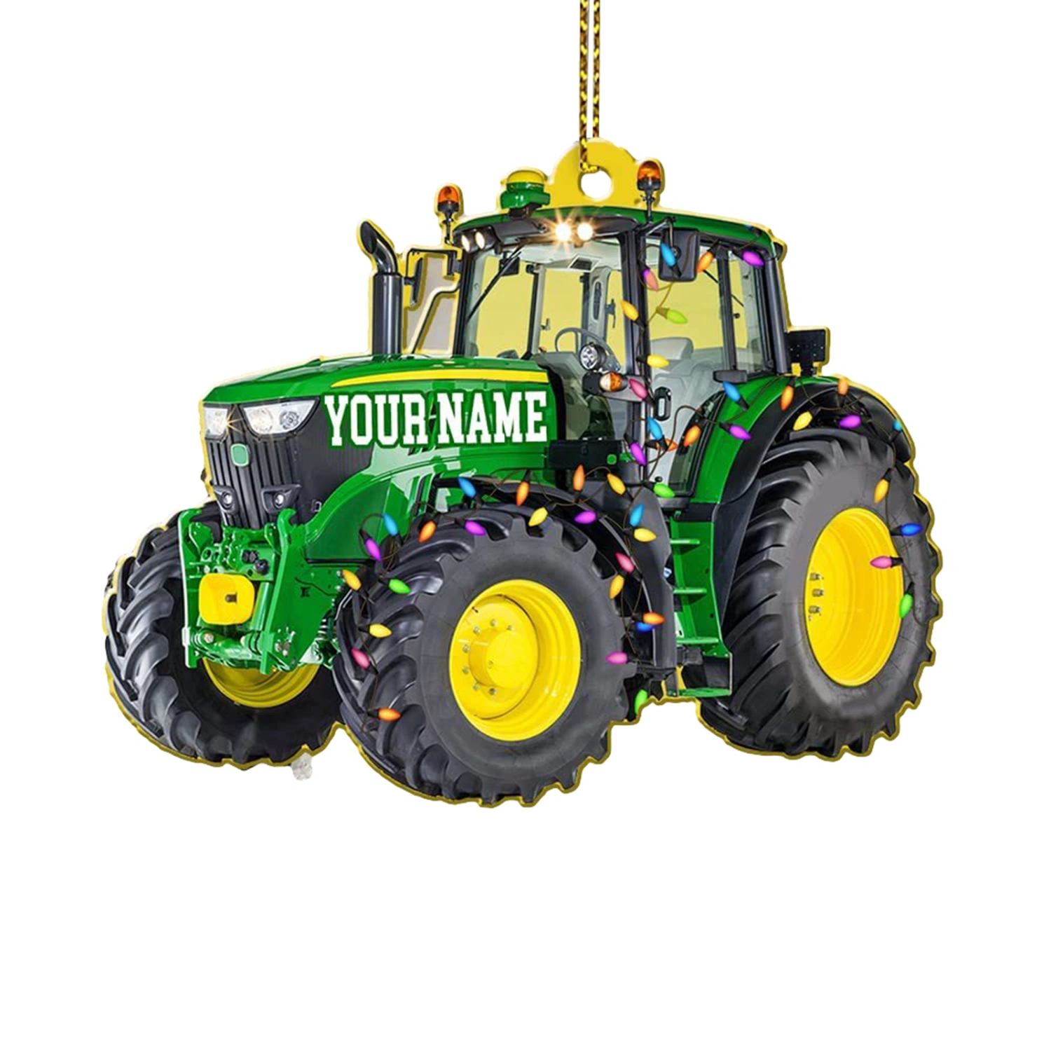 Christmas Tree Decoration Tractor Pendant Home Holiday Acrylic Pendant