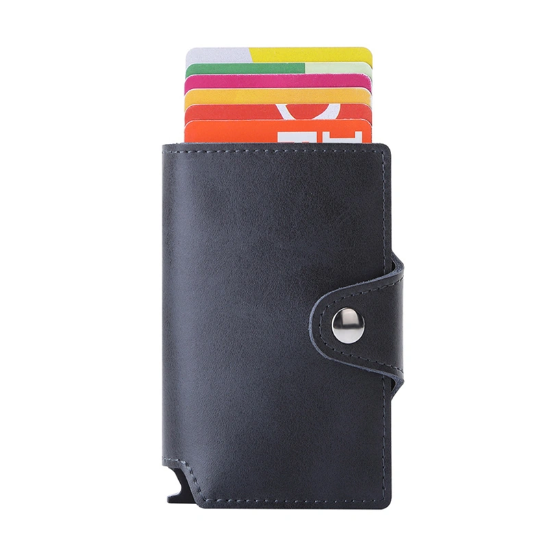 Men Card Wallet, Business PU Leather RFID Slim Portable Purse