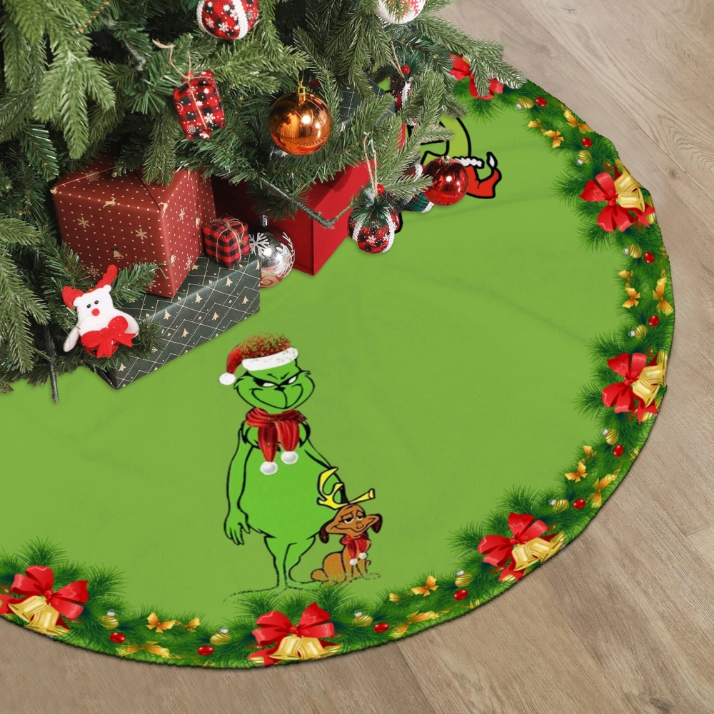 Grinch NoNoNo Xmas Christams Tree Skirt,Striped Funny Christmas Tree Skirt for Xmas Decorations Tree Skirt,30 inch#1