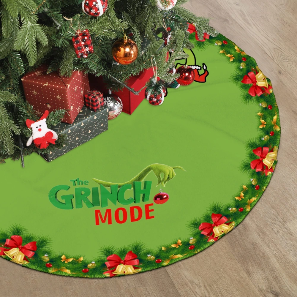 Grinch Christmas Tree Skirts,Xmas Merry Scary Christmas Xmas Tree Skirt for Xmas Xmas Holiday Decorations Indoor Outdoor,30 inch#1