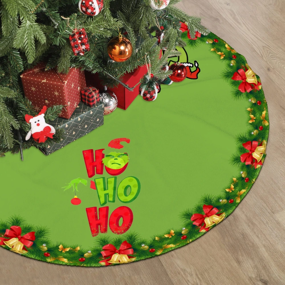 Grinch Elf Christmas Tree Skirts,Christmas Tree Decor Christmas Tree Skirt for Soft Plush Christmas Tree Mat,30 inch#1