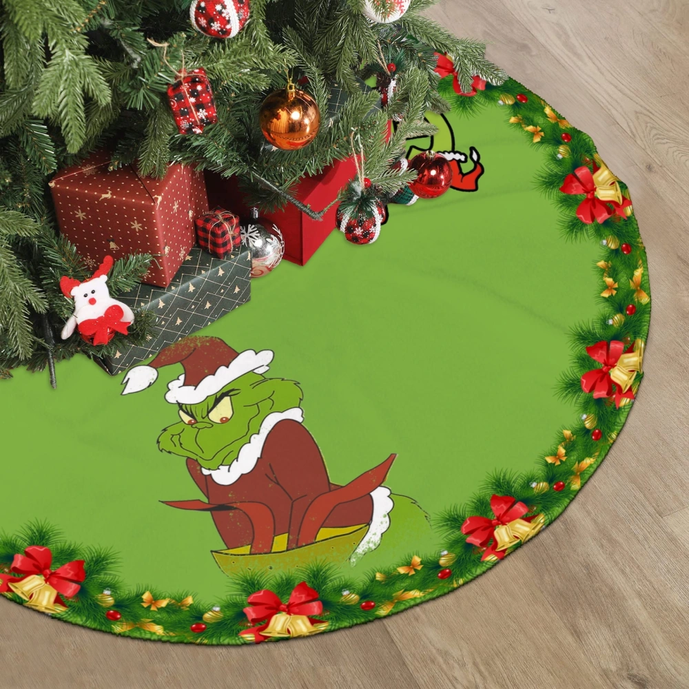 The Grinch Christmas Tree Skirts,Christmas & Xmas Tree Skirt for Xmas Holiday Party Supplies Xmas Christmas Decor,30 inch#1