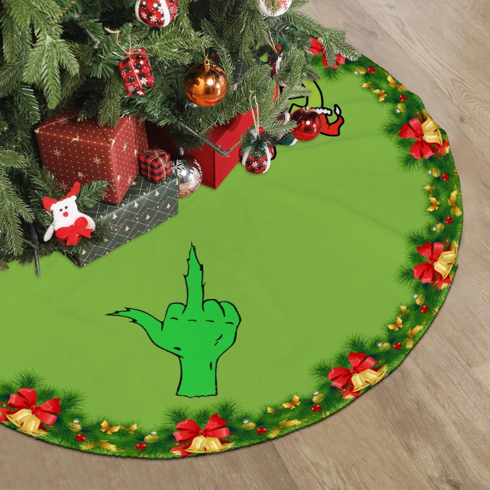 Grinch Elf Christams Tree Skirts Mat,Xmas Christmas Party Tree Decoration for Xmas Thanksgiving Christmas Holiday Party Decorations,30 inch#1